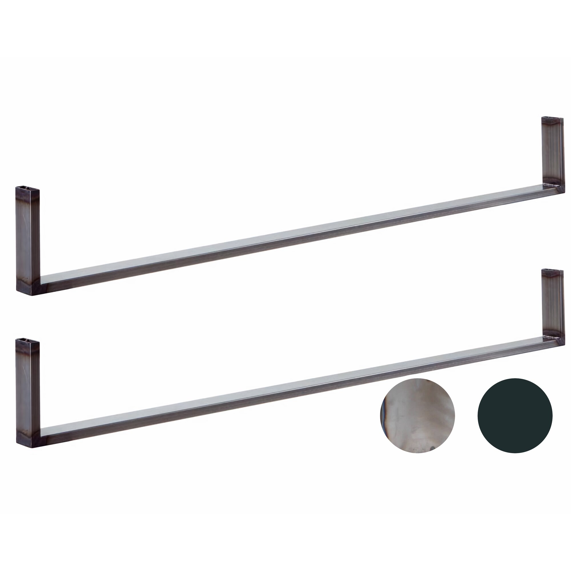 Hasena Wood-Line Füsse Indus 2er-Set / 25 cm / Iron / 140 cm Image