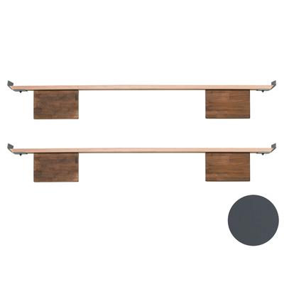 Hasena Wood-Line Füsse Vilo 2er-Set / 20 cm / 100 cm / Wildeiche coffee, gebürstet, geölt Image