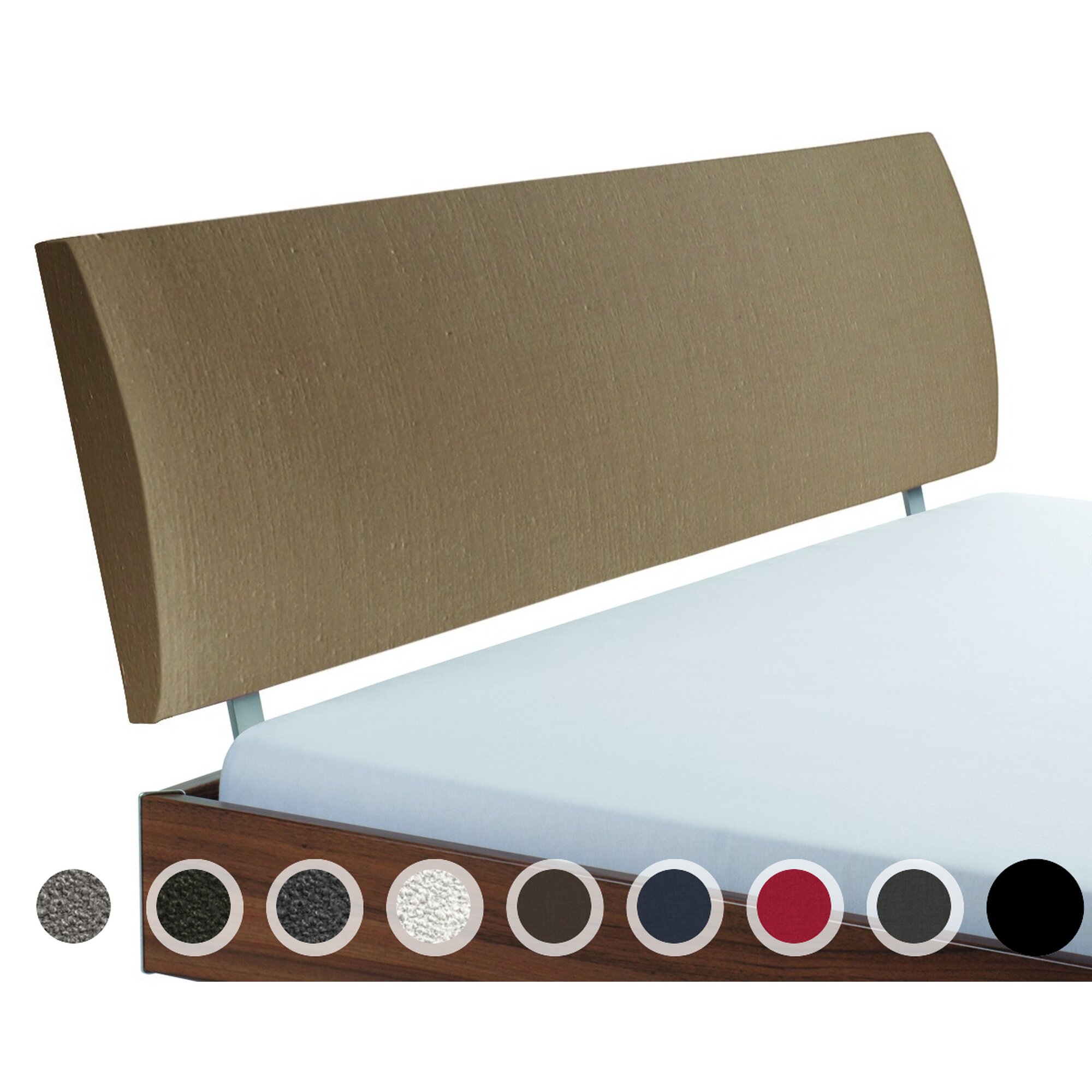 Hasena Soft-Line Kopfteil Lecco 180/200 cm / PK3 Boston 651 bean Image