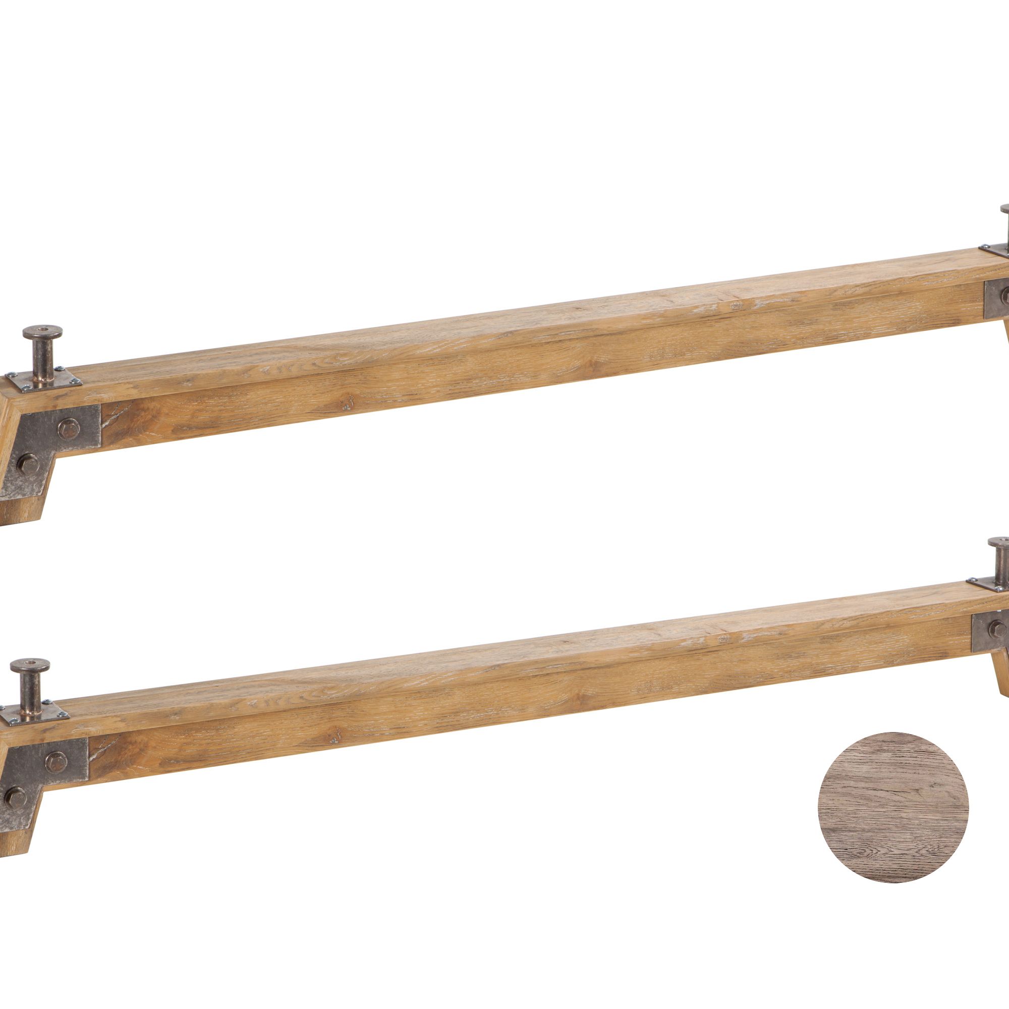 Hasena Oak-Vintage Füsse Stabil 2er-Set / 25cm / 200 cm / Akazie Vintage braun, lackiert