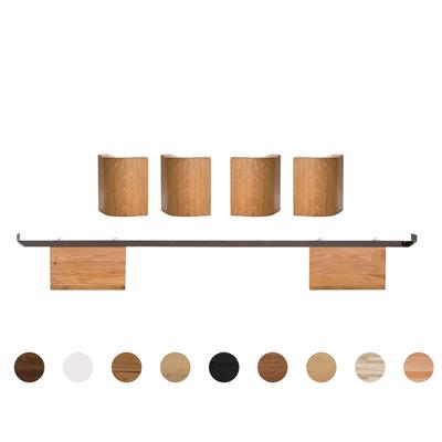 Hasena Fine-Line Füsse Airo 2er-Set / 20 cm / 200 cm / Kernbuche natur, geölt Image