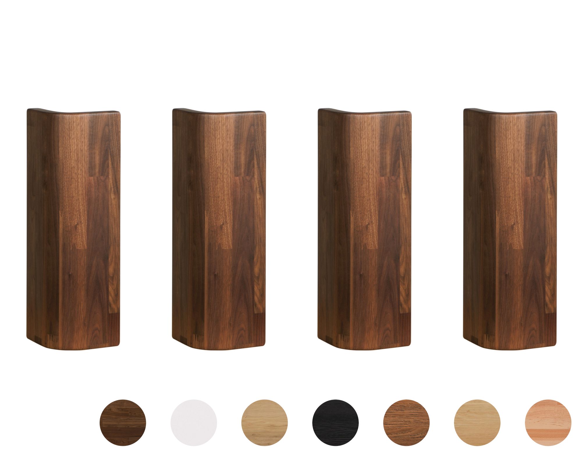 Hasena Fine-Line Füsse Ronda 4er-Set / 20 cm / Kernbuche natur, geölt Image