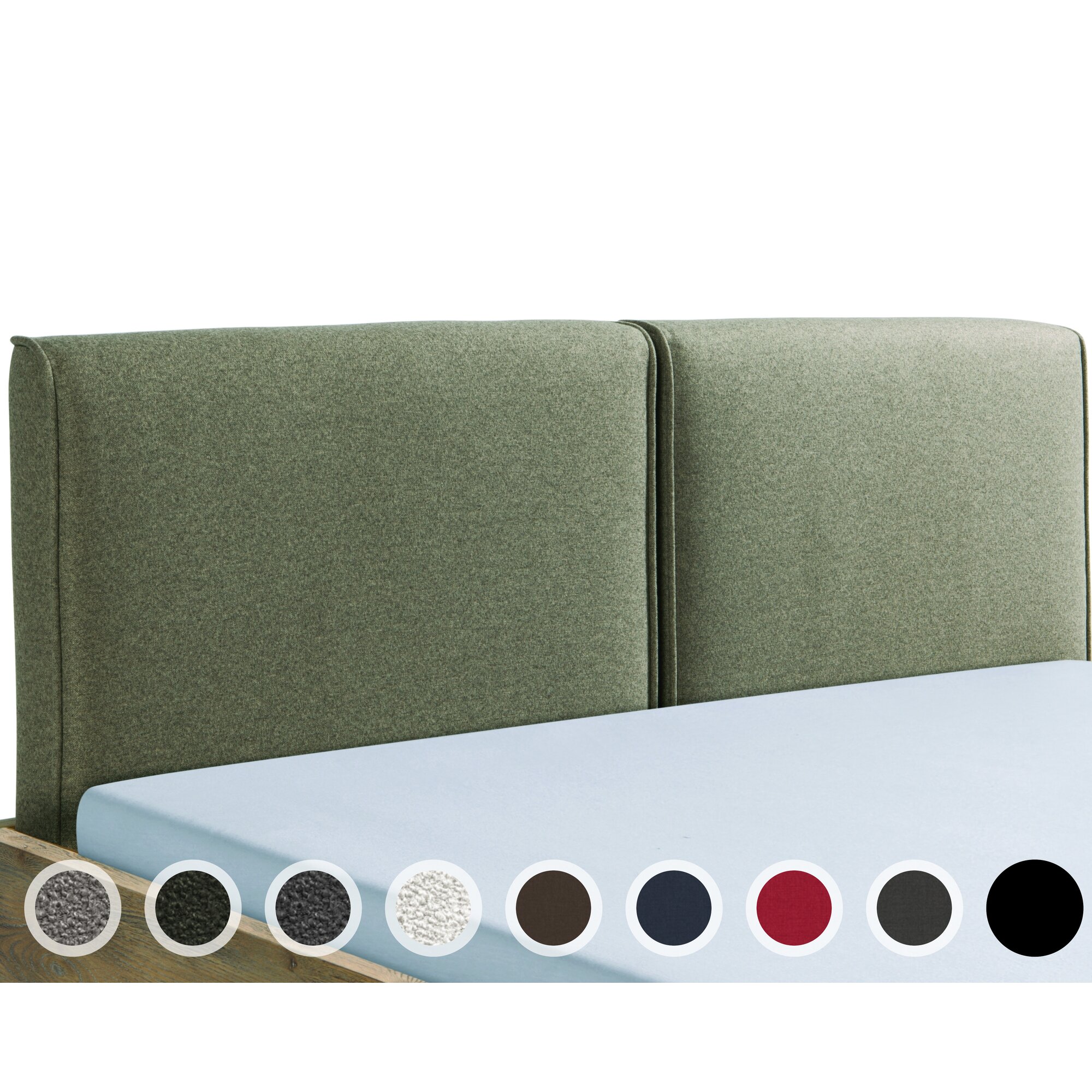 Hasena Fine-Line Kopfteil Cemoa 200 cm / PK3 Casual 333 Olive Image