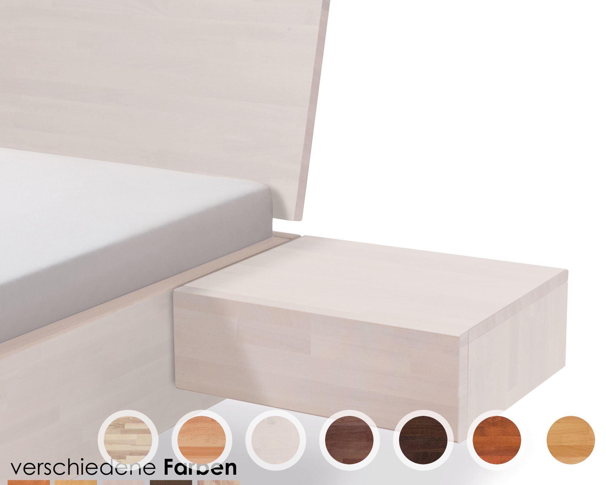 Hasena Wood-Line Nachttisch Caja Buche weiss