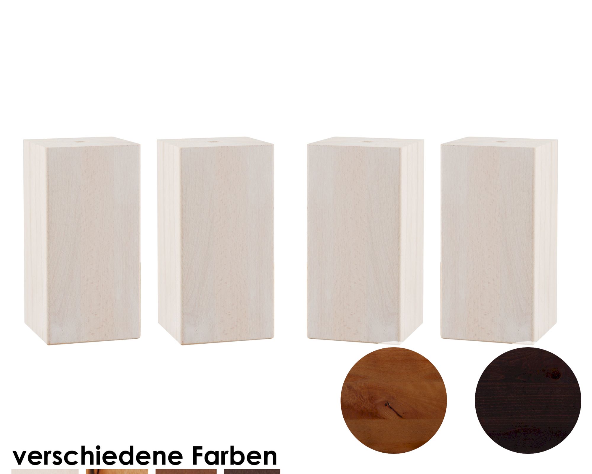Hasena Wood-Wild Füsse Ivio 4er-Set / 10 cm / Eiche sägerauh natur Nachbildung Image