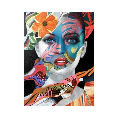 La Casa »Popart Lady Blume orange« Ölbild handbemalt auf Leinwand Image