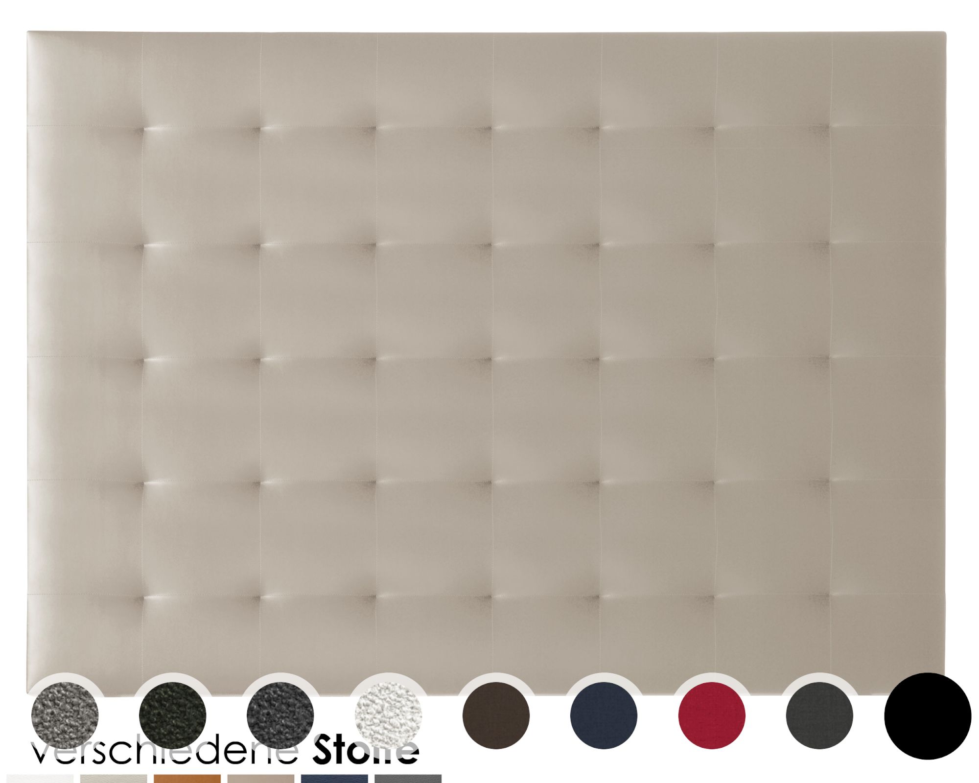 Hasena Boxspring Wandpaneele Sogno XL 161 cm / PK3 Kitana 601 nougat Image