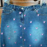 Lilly Pulitzer Skirts | Jean Skirt | Color: Blue/Pink | Size: 6
