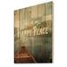 East Urban Home Lake House Happy Quote - Cottage Print on Natural Pine Wood Metal in Blue/Brown | 32 H x 24 W x 1 D in | Wayfair