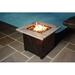 Mason by Endless Summer, 30" Square LP Gas Fire Table w/ Faux Wood Mantel Steel in Black/Gray | 24.61 H x 30 W x 30 D in | Wayfair GAD15300ES