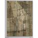 East Urban Home Silver & Beige Abstract - Contemporary Print on Natural Pine Wood Metal in Brown/Green | 32 H x 24 W x 1 D in | Wayfair