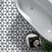 Supreme Tile Corola 8" x 9.25" Porcelain Wall & Floor Tile Porcelain in Black | 8.9 H x 7.7 W x 0.39 D in | Wayfair CO-BLH8