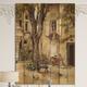 East Urban Home Provence French Village I - French Country Print on Natural Pine Wood Metal in Brown/Gray/Green | 32 H x 24 W x 1 D in | Wayfair