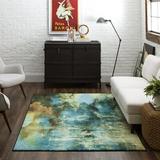 Blue/Green 24 x 0.41 in Area Rug - Mohawk Home kids Glaicer Abstract Tufted Polyester Area Rug Polyester | 24 W x 0.41 D in | Wayfair
