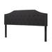 Winston Porter Anijia King/California King Panel Headboard Upholstered/Metal/Polyester in Black | 51.25 H x 78.5 W x 3.75 D in | Wayfair