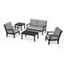 POLYWOOD® Braxton 5-Piece Deep Seating Set Plastic in Black | Outdoor Furniture | Wayfair PWS487-2-BL145980