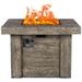 Rosecliff Heights Candias Concrete Propane Outdoor Fire Pit Table in Gray | 24 H x 34.5 W x 34.5 D in | Wayfair 69CC8ECB282242DB8DE26D19C9ADA6D5