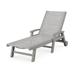 POLYWOOD® Coastal Chaise w/ Wheels Plastic in Black | 38.25 H x 28.25 W x 77.63 D in | Outdoor Furniture | Wayfair SW2290-BL912