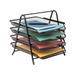 Mind Reader 4-Tier Paper Tray, Desktop Organizer, Metal Mesh, 12"L x 13.75"W x 12.5"H Mesh/Metal in Black | 12.5 H x 11.5 W x 13.25 D in | Wayfair