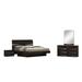 Orren Ellis Eptakomi Four Piece Solid & Manufactured Wood Bedroom Set w/ Mirror Upholstered in Brown | King | Wayfair