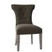 Hekman Bryn Tufted Wingback Side Chair Faux Leather/Upholstered/Velvet/Fabric in Gray/Brown | 40 H x 24 W x 26.5 D in | Wayfair 72751025-781G