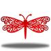 Rosalind Wheeler Loftis Dragonfly Metal in Red/White | 18 H x 36 W x 0.06 D in | Wayfair 6ADD5C9B76D34601AA6BD45ADD585B94