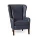 Wingback Chair - Bradington-Young Aurora 32" Wide Wingback Chair Genuine Leather/Fabric in Brown | 37 H x 32 W x 39 D in | Wayfair