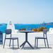 AllModern Farrah Stacking Patio Dining Side Chair Plastic/Resin in Gray, Size 32.3 H x 17.5 W x 21.0 D in | Wayfair
