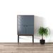 AllModern Bohdan Bar Cabinet Wood in Black/Blue/Brown | 61 H x 19.7 D in | Wayfair 1E4DE48AE7D74723AF7CB1D6DDFB3E25