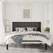 Corrigan Studio® Fortside Platform Bed Upholstered/Metal in Gray | 40 H x 56.7 W x 77 D in | Wayfair C6683E422E3D427E90DCB6EF163EAF0C