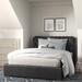 Wade Logan® Baiya Tufted Upholstered Platform Bed Metal in Black | 43 H x 66 W x 92.7 D in | Wayfair B4782DF8723140C8921D2E9CA2DCAEC1
