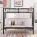 Isabelle & Max™ Serafina Twin over Full Bunk Bed Metal in Black/Green, Size 72.0 H x 41.0 W x 78.0 D in | Wayfair D59A5122D95D437380EE37F9D011B7D2