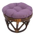 World Menagerie Round Indoor Ottoman Cushion Polyester/Cotton Blend in Indigo | 4 H x 18 W in | Outdoor Furniture | Wayfair WRMG2726 42517885