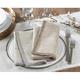House of Hampton® Zapata Rhinestone Jeweled Border Design 20" Linen Napkin Polyester/Linen in White/Brown | 20 W x 20 D in | Wayfair