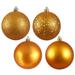 The Holiday Aisle® Shatterproof 4-Finish Christmas Ball Ornaments Plastic in Gray/Yellow | 6"H x 6" W x 6" D | Wayfair HLDY7869 38055544