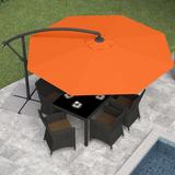 Brayden Studio® Akosha 9' 6" Cantilever Umbrella Metal in Orange | 99.6 H in | Wayfair 24944073E3E6471BA3BFD0228B21BFE4