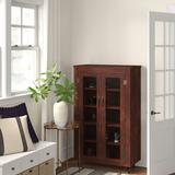 Three Posts™ Meleze Grand Valley Shoe Storage Cabinet Manufactured Wood in Brown/Red | 52.2 H x 31.5 W x 15.75 D in | Wayfair TRNT2974 42452063