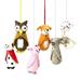 The Holiday Aisle® 6 Piece Winter Animals Wool Hanging Figurine Ornament Set Fabric | 4.3 H x 1.6 W x 1.2 D in | Wayfair