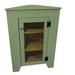 Gracie Oaks Brexlie Corner Display Stand Wood in Green | 34.75 H x 24.75 W x 10.5 D in | Wayfair CABE0C952B094943B07F1A2222C426FD