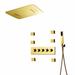 Wonderland America Music LED Flushed Thermostatic Complete Shower System w/ Rough-in Valve in Yellow | 8 H x 23 W in | Wayfair A9189F4F23L
