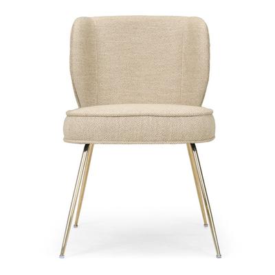 Stuhl WAYNE - Polsterstuhl, Sandbeige & Messing Image