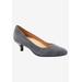 Wide Width Women's Kiera Pumps by Trotters® in Dark Grey Suede (Size 7 W)