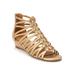 Wide Width Women's The Helen Sandal by Comfortview in Gold (Size 11 W)