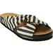 Wide Width Women's The Reese Slip On Footbed Sandal by Comfortview in Black (Size 9 W)