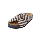 Wide Width Women's The Reese Slip On Footbed Sandal by Comfortview in Navy (Size 12 W)