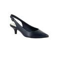 Wide Width Women's Faye Pumps by Easy Street® in Navy (Size 8 1/2 W)