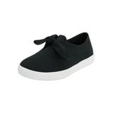 Wide Width Women's The Anzani Slip On Sneaker by Comfortview in Black (Size 10 W)