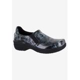 Women's Bind Slip-Ons by Easy Works by Easy Street® in Black Grey Abstract (Size 9 M)