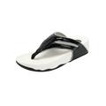 Wide Width Women's The Sporty Slip On Thong Sandal by Comfortview in Black (Size 11 W)