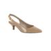 Extra Wide Width Women's Faye Pumps by Easy Street® in Nude Patent (Size 9 WW)